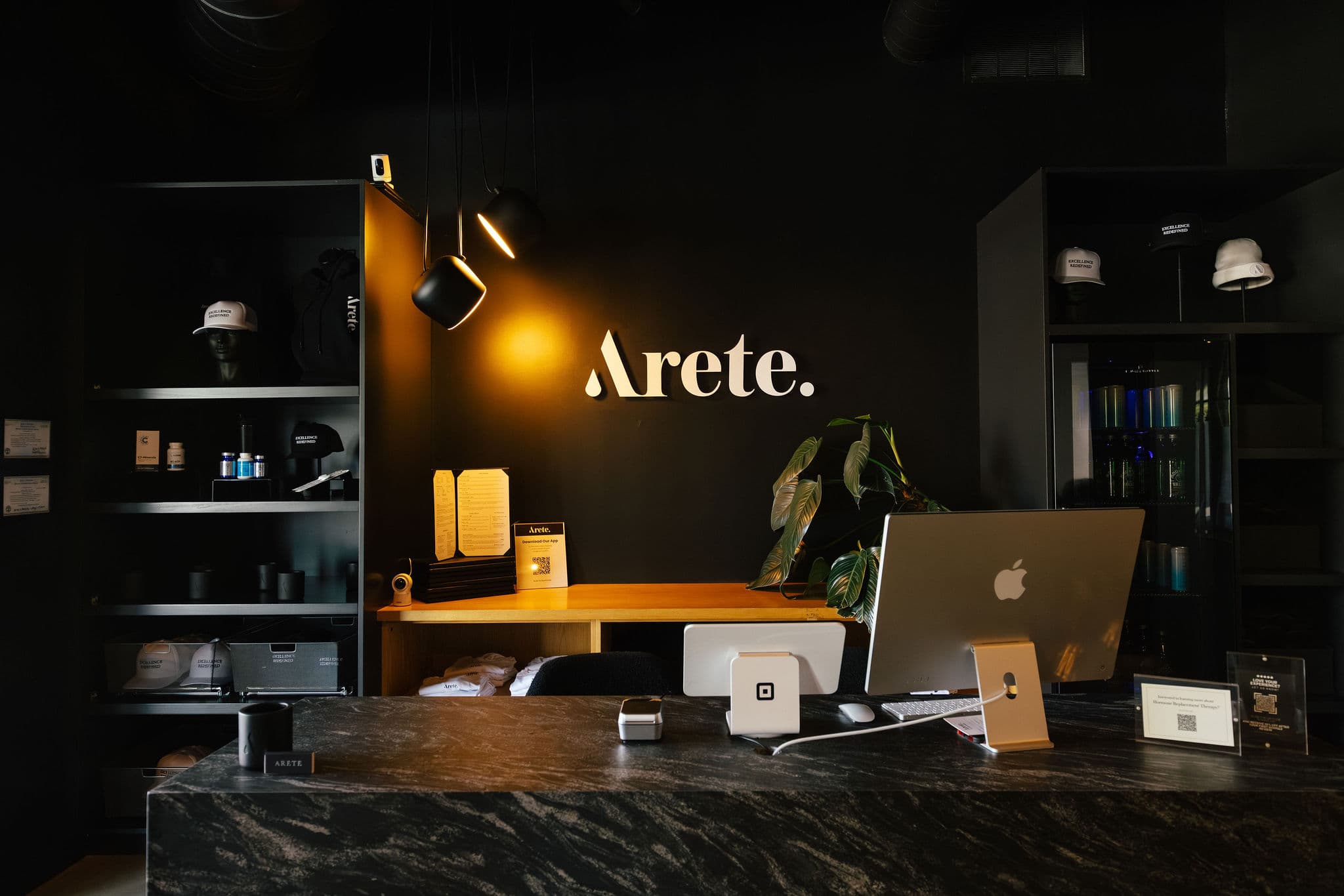 Reception desk at Arete, an Agentis partner clinic